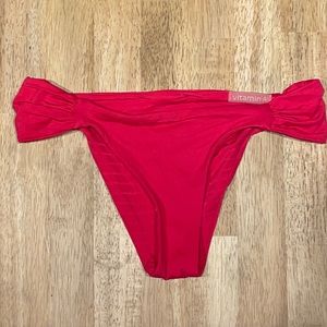 Vitamin A Ruched Hipster cheeky-cut bikini bottoms